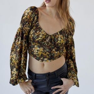Urban Outfitters Elowen Puff Sleeve Blouse